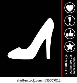 heel shoes - vector icon