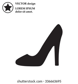 heel shoes - vector icon