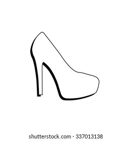 heel shoes - vector icon