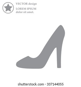 heel shoes - vector icon
