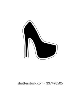 heel shoes - vector icon