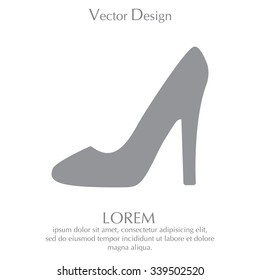 heel shoes - vector icon