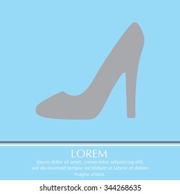 heel shoes - vector icon