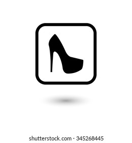 heel shoes - vector icon