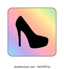 heel shoes - vector icon
