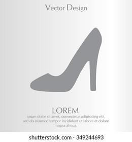 heel shoes - vector icon