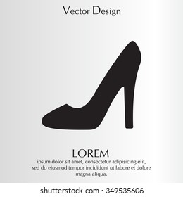 heel shoes - vector icon