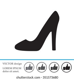 heel shoes - vector icon