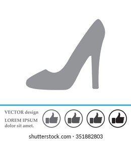 heel shoes - vector icon
