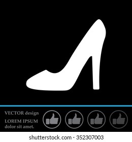 heel shoes - vector icon