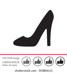 heel shoes - vector icon