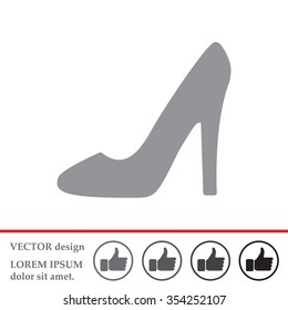 heel shoes - vector icon