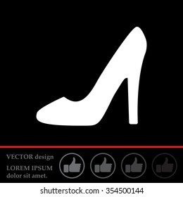 heel shoes - vector icon