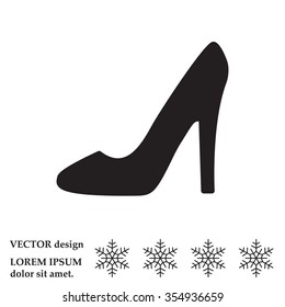 heel shoes - vector icon