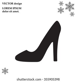 heel shoes - vector icon