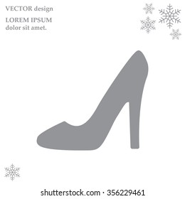 heel shoes - vector icon