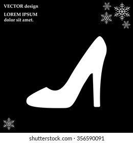heel shoes - vector icon