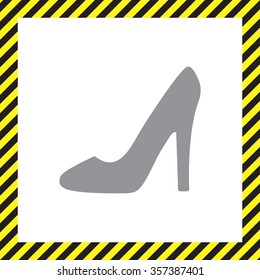 heel shoes - vector icon