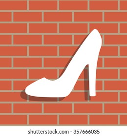 heel shoes - vector icon