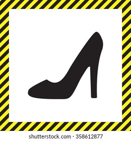 heel shoes - vector icon