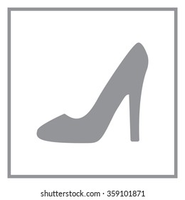 heel shoes - vector icon