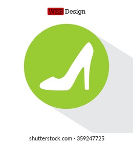 heel shoes - vector icon