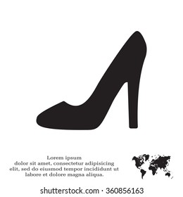heel shoes - vector icon