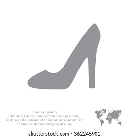 heel shoes - vector icon