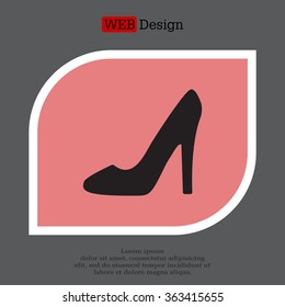 heel shoes - vector icon
