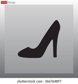 heel shoes - vector icon