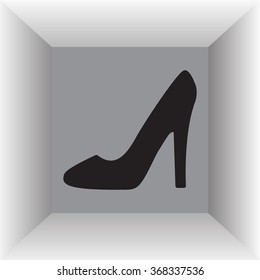heel shoes - vector icon