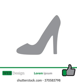 heel shoes - vector icon