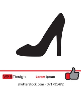 heel shoes - vector icon