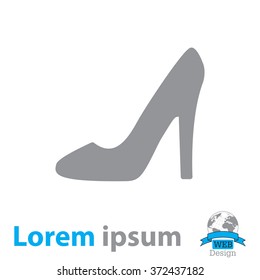 heel shoes - vector icon