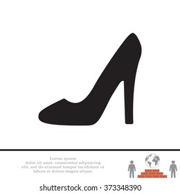 heel shoes - vector icon