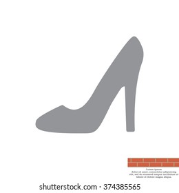 heel shoes - vector icon