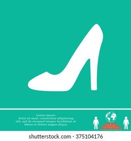 heel shoes - vector icon