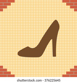 heel shoes - vector icon