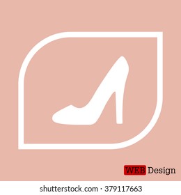 heel shoes - vector icon