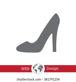 heel shoes - vector icon