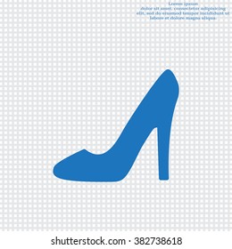 heel shoes - vector icon
