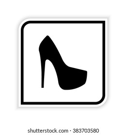 heel shoes  - vector icon