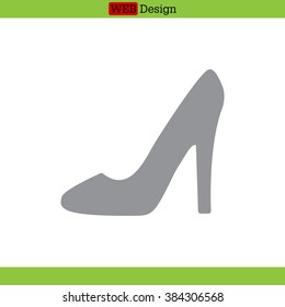 heel shoes - vector icon