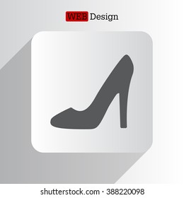 heel shoes - vector icon