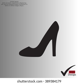 heel shoes - vector icon