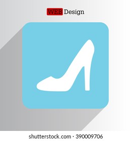heel shoes - vector icon