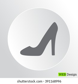 heel shoes - vector icon