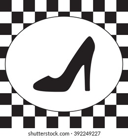 heel shoes - vector icon