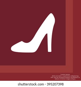 heel shoes - vector icon