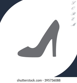 heel shoes - vector icon